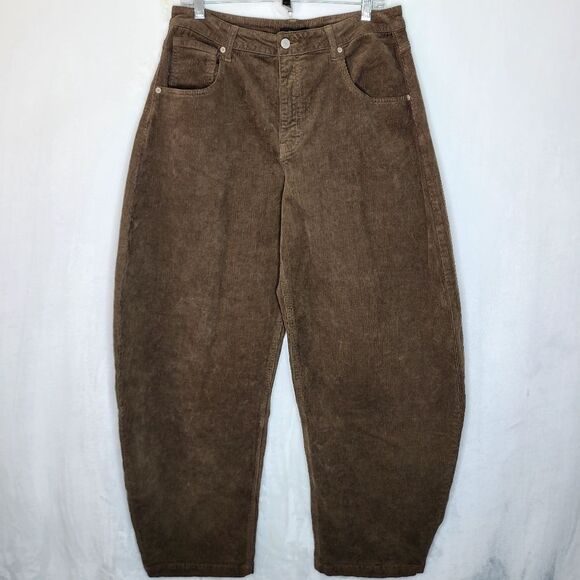Forever 21 High Rise Baggy Corduroy Pants Size XL - Picture 1 of 8